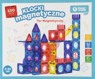 Klocki magnetyczne 100el SMILY PLAY SP85304