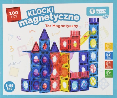 Klocki magnetyczne 100el SMILY PLAY SP85304