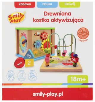 Kostka edukacyjna drewniana akcesoria 20x19x18 SMILY PLAY SP84944 AN