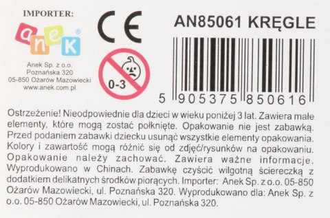 Kręgle 10szt akcesoria 40x19x13 SMILY PLAY 85028 AN
