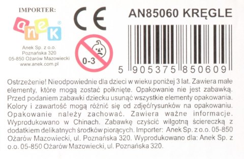 Kręgle 6szt akcesoria 19x23x10 SMILY PLAY 85060 AN