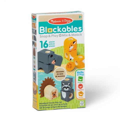Mellisa&Doug: Blockables - Drewniane Zwierzątka 6074895 B/C4