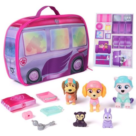 PAW Patrol Skye s Rescue Set z figurkami Skye, Everest & Liberty Bobble Head i kamperem RV WB3