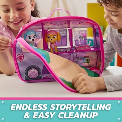 PAW Patrol Skye s Rescue Set z figurkami Skye, Everest & Liberty Bobble Head i kamperem RV WB3