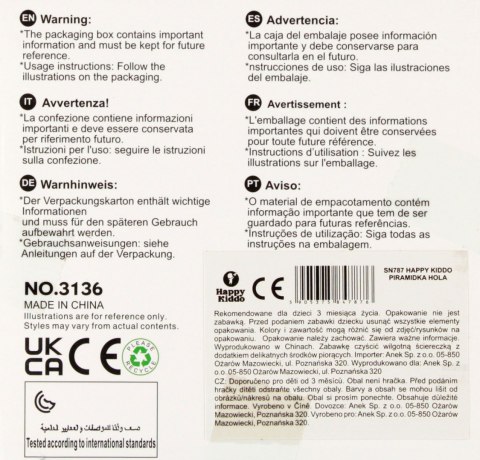 Piramidka wańka wstańka 19x13x13 PLX hola ANEK SN787