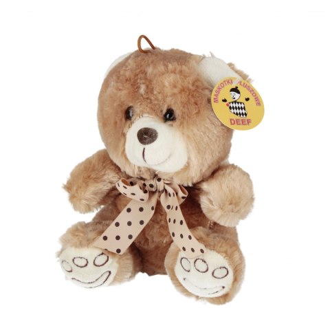 Pluszak Miś 20cm z kokardą w grochy DEEF 04271 DE