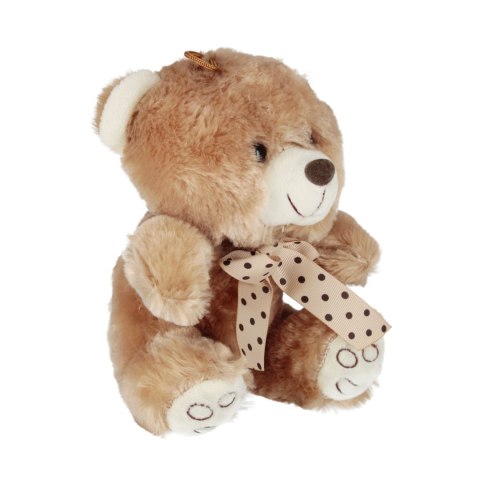 Pluszak Miś 20cm z kokardą w grochy DEEF 04271 DE