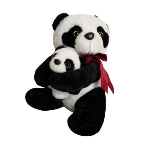 Pluszak Panda 30cm siedząca z młodym DEEF VIC04227