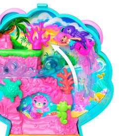 Polly Pocket Syrenkomiś Błyszcząca wyspa Zestaw kompaktowy JCB16 WB4
