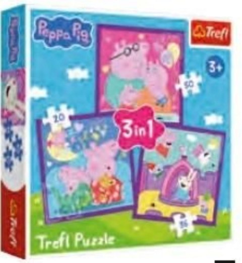 Puzzle 3w1 Zwyczaje Świnki Peppy TREFL 34893 TR