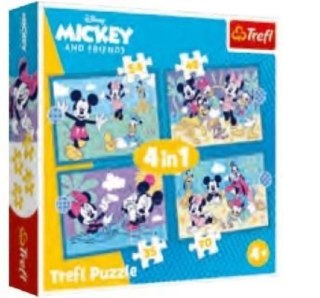 Puzzle 4w1 Zabawne zdarzenia Myszki Myki TREFL 34669 TR
