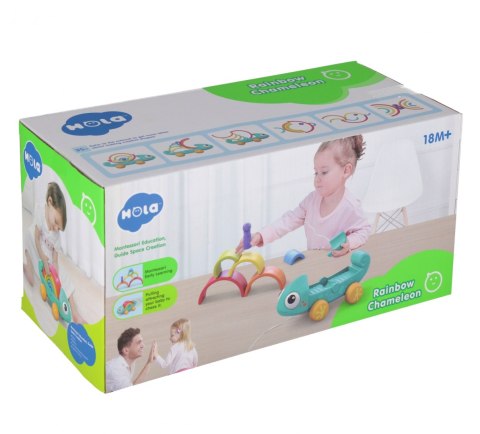 Układanka tęczowa kameleon 28x13x14 hola ANEK SN791