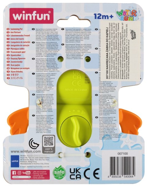 Zabawka do kąpieli nakręcana Żaba 14x18 SMILY PLAY 007100 AN