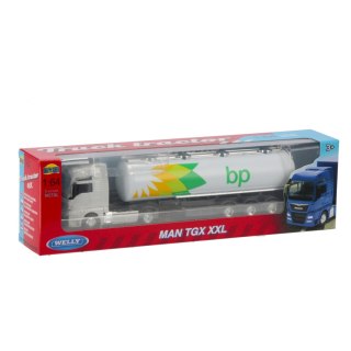 Auto ciężarowe metalowe Cysterna MAN 30x9x6 Welly 58013