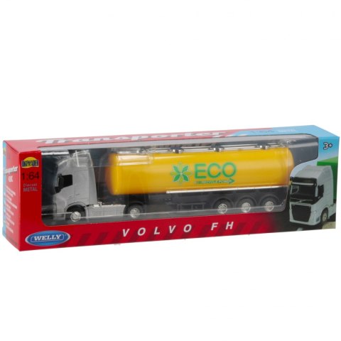 Auto ciężarowe metalowe cysterna Volvo 30x9x6 Welly 58017