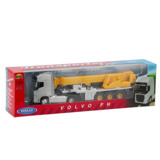 Auto ciężarowe metalowe dzwig Volvo 30x9x6 Welly 58055