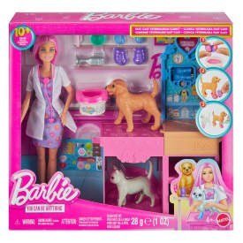 Barbie U weterynarza gips dla zwierzaczków Lalka i akcesoria JFX93