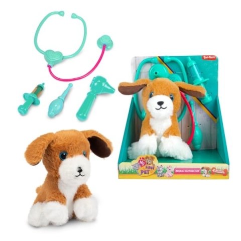 MY FIRST PET Pluszowe zwierzątko z zestawem weterynarza 3 wzory