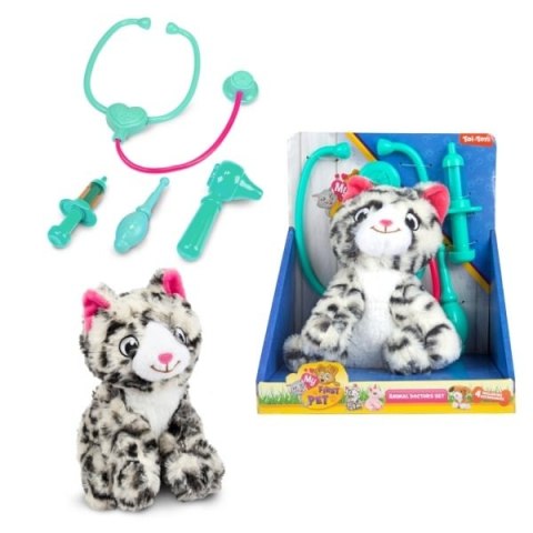 MY FIRST PET Pluszowe zwierzątko z zestawem weterynarza 3 wzory