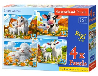 Puzzle 4w1 Loving Animals CASTORLAND B-041060