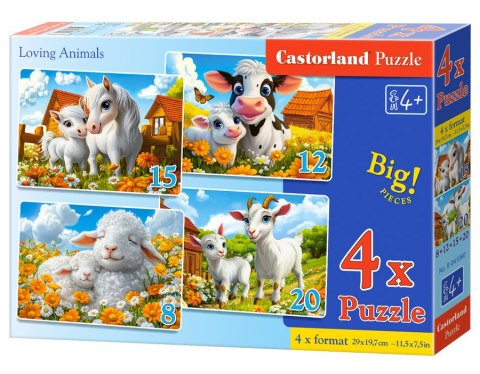 Puzzle 4w1 Loving Animals CASTORLAND B-041060