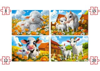 Puzzle 4w1 Loving Animals CASTORLAND B-041060