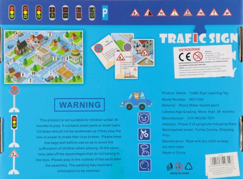 Znaki drogowe drewniane z matą plus karty SWEDE Q12384