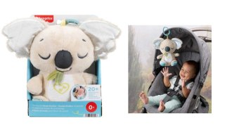 Fisher-Price Koala Muzyczny przenośny uspokajacz Zawieszka do wózka JBD65