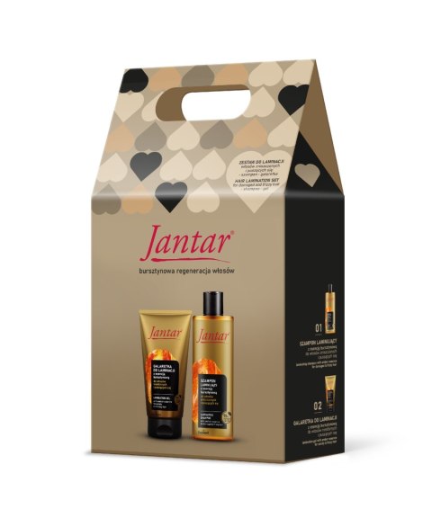 JANTAR Zestaw prezentowy (Szampon do laminacji 300ml + Galaretka do laminacji 150ml)