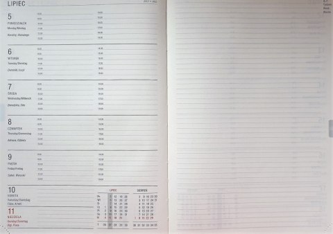 KALENDARZ KSIAZ B5 OPR TW TYDZIEN URAN NIEB OPS