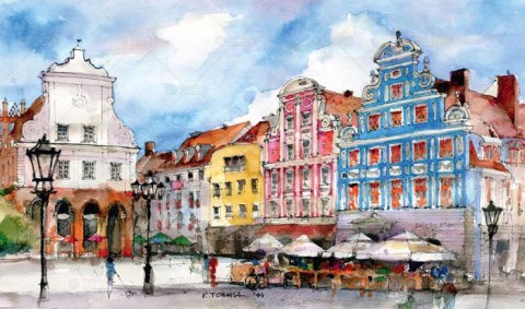 Kalendarz 13 planszowy 1/3A3 notatnikowy Akwarele z Polski LUCRUM WN04