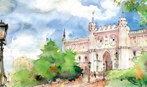 Kalendarz 13 planszowy 1/3A3 notatnikowy Akwarele z Polski LUCRUM WN04