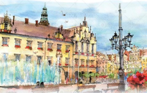 Kalendarz 13 planszowy 1/3A3 notatnikowy Akwarele z Polski LUCRUM WN04