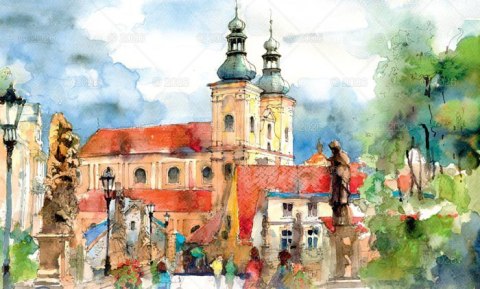 Kalendarz 13 planszowy 1/3A3 notatnikowy Akwarele z Polski LUCRUM WN04