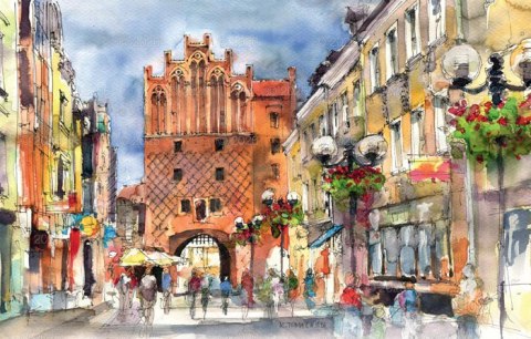 Kalendarz 13 planszowy 1/3A3 notatnikowy Akwarele z Polski LUCRUM WN04