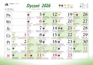 Kalendarz 13 planszowy Ogródki przydomowe LUCRUM WL13