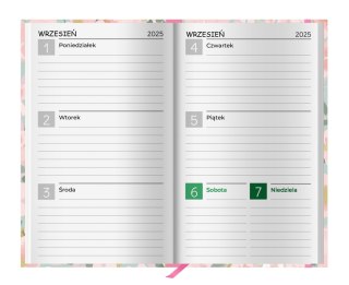 Kalendarz szkolny 95x155/64k oprawa twarda z gumką tygodniowy KALPOL.BIS CSND260001