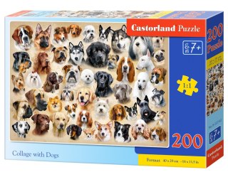 Puzzle 200 elementów Collage with Dogs CASTORLAND B-222162