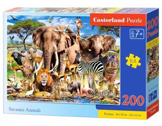 Puzzle 200 elementów Savanna Animals CASTORLAND B-222155