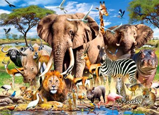 Puzzle 200 elementów Savanna Animals CASTORLAND B-222155