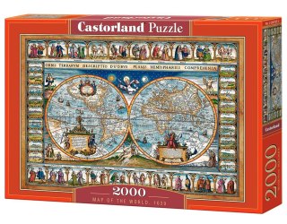Puzzle 2000 elementów Map of the World, 1639 CASTORLAND C-200733