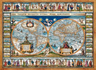 Puzzle 2000 elementów Map of the World, 1639 CASTORLAND C-200733