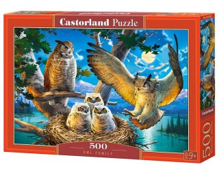 Puzzle 500 elementów Owl Family CASTORLAND B-53322
