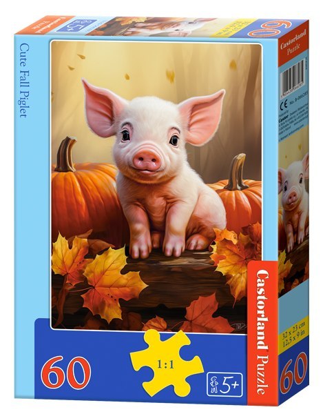 Puzzle 60 el. Cute Fall Piglet CASTORLAND B-066285