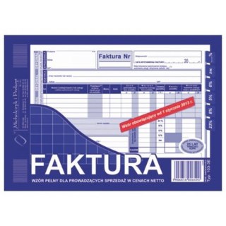Druk Faktura Netto wielokopiująca A5 MICHALCZYK&PROKOP 100-3E