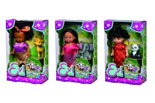 Lalka 12 cm Evi z akcesoriami z dzikim zwierzątkiem SIMBA 105733568