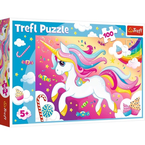 Puzzle 100 elementów Piękny Jednorożec TREFL 16386