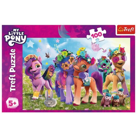 Puzzle 100 elementów Zabawne Kucyki TREFL 16463 TR