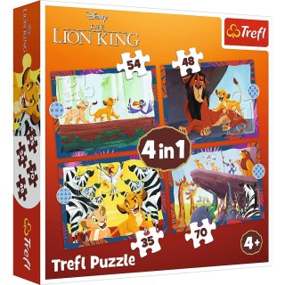 Puzzle 4w1 Odważny Król Lew TREFL 34653 TR