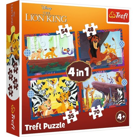 Puzzle 4w1 Odważny Król Lew TREFL 34653 TR